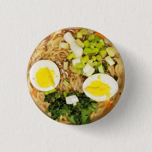 Badge Rond 2,50 Cm Nouilles, Ramen Funny Soupe Photo (Devant)