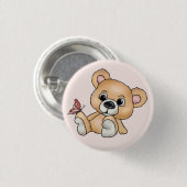 Badge Rond 2,50 Cm Nounours (Devant & derrière)