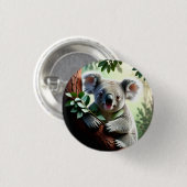 Badge Rond 2,50 Cm Nounours koala adorable (Devant & derrière)