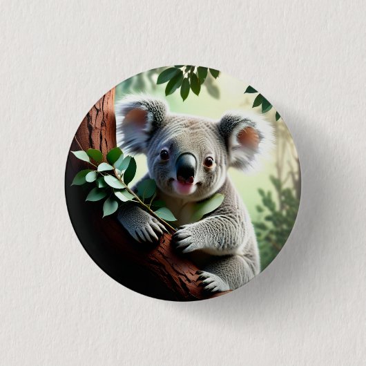 Badge Rond 2,50 Cm Nounours koala adorable (Devant)