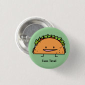 Badge Rond 2,50 Cm Nourriture heureuse de Mexicain de Salsa de viande (Devant & derrière)