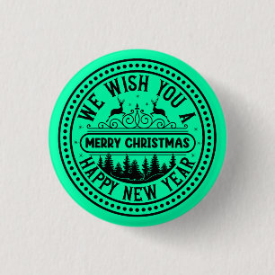 Badge Rond 2,50 Cm Nous Vous Souhaitons Un Joyeux Noël Et Bonne Année