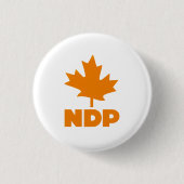 Badge Rond 2,50 Cm Nouveau Parti démocrate du Canada (Devant)