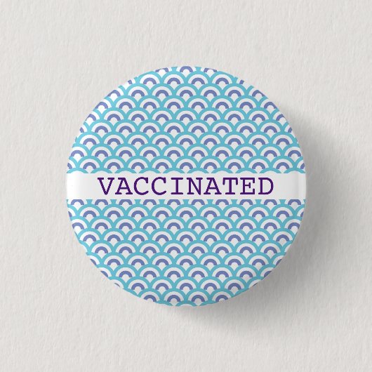 Badge Rond 2,50 Cm Nuages bleus VACCINÉS imprimés (Devant)