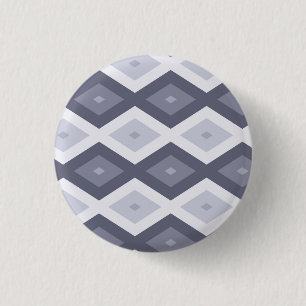 Badge Rond 2,50 Cm Nuances de bleu gris motif diamant