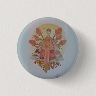Badge Rond 2,50 Cm Nuit de chemise de nuit, Cheri peu de bouton