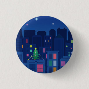 Badge Rond 2,50 Cm Nuit de Noël