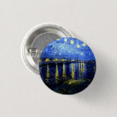 Badge Rond 2,50 Cm Nuit étoilée sur le Rhône, (Devant & derrière)