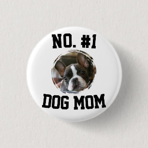 Badge Rond 2,50 Cm Numéro 1 chien Maman Maman Fête des Mères Amateurs