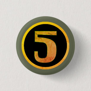 Badge Rond 2,50 Cm numéro cinq