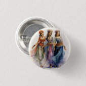 Badge Rond 2,50 Cm Nutcracker Ballet, Elegant Arab Dancers (Devant & derrière)