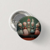 Badge Rond 2,50 Cm Nutcracker Ballet Fashion-Buffoons/Polichinelles (Devant & derrière)