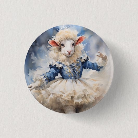 Badge Rond 2,50 Cm Nutcracker Ballet, Sheep (Devant)
