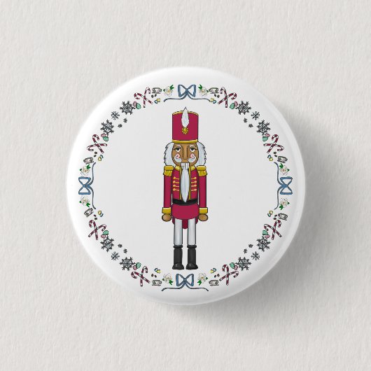 Badge Rond 2,50 Cm Nutcracker Sweet Nutcracker Prince Noël (Devant)