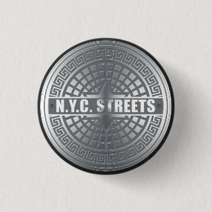 Badge Rond 2,50 Cm NYC du trou