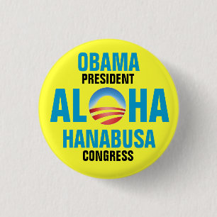 BADGE ROND 2,50 CM OBAMA/HANABUSA 2012