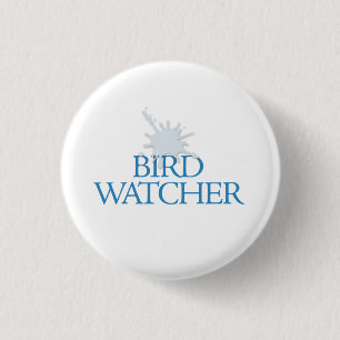 Badge Rond 2,50 Cm Observateur d'oiseaux