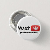 Badge Rond 2,50 Cm Observez-moi sur YouTube (de base) (Devant & derrière)