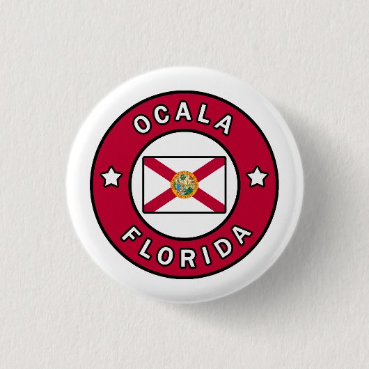Badge Rond 2,50 Cm Ocala Floride (Devant)