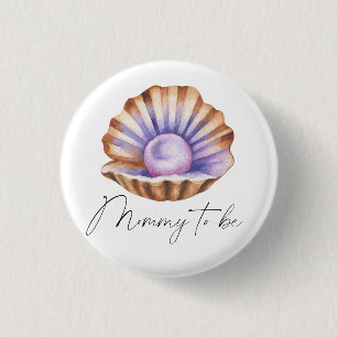 Badge Rond 2,50 Cm Océan Petite Perle Sous La Mer Baby Shower