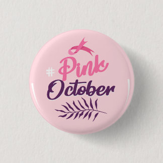 Badge Rond 2,50 Cm Octobre rose