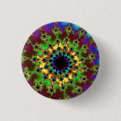 Badge Rond 2,50 Cm Oeil arc-en-ciel vert (Devant)
