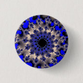 Badge Rond 2,50 Cm OEil bleu et argent (Devant)