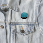 Badge Rond 2,50 Cm Œuvre d'art abstrait Blue Ice (En situation)