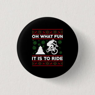 Badge Rond 2,50 Cm Oh Quelle Joie De Faire Du Vélo Noël