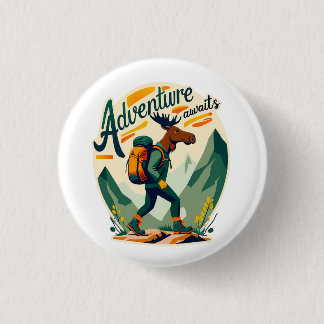 Badge Rond 2,50 Cm Oie de traînée : Attente d'aventure