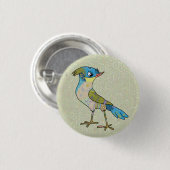 Badge Rond 2,50 Cm Oiseau de Crazy (Devant & derrière)