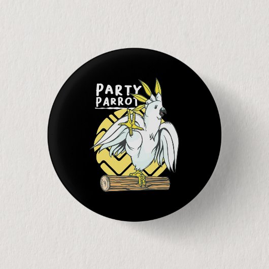 Badge Rond 2,50 Cm Oiseau de perroquet (Devant)