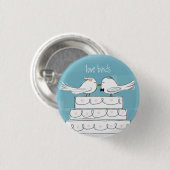 Badge Rond 2,50 Cm Oiseaux de l'amour (Devant & derrière)