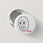 Badge Rond 2,50 Cm OK Guy Rage Face Meme (Devant & derrière)