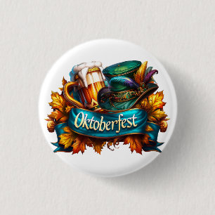 Badge Rond 2,50 Cm Oktoberfest Coloré 