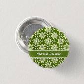 Badge Rond 2,50 Cm Olive Blossom Repeat (Devant & derrière)