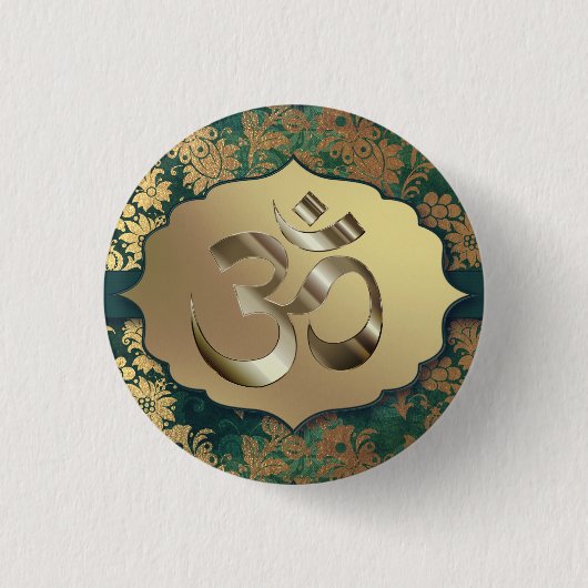 Badge Rond 2,50 Cm Om Floral (Devant)
