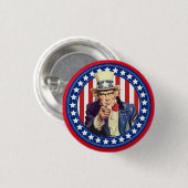 Badge Rond 2,50 Cm Oncle Sam Étoiles et rayures (Devant & derrière)