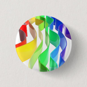 Badge Rond 2,50 Cm Ondes Rainbow