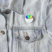Badge Rond 2,50 Cm Ondes Rainbow (En situation)