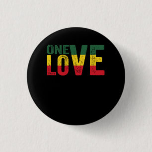 Badge Rond 2,50 Cm One Love Jamaican Rasta