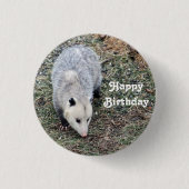 Badge Rond 2,50 Cm Opossum Photo Anniversaire (Devant)