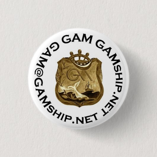 Badge Rond 2,50 Cm or noir de joint (Devant)