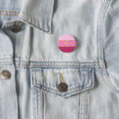 Badge Rond 2,50 Cm or rose moderne chic Nom (En situation)