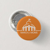 Badge Rond 2,50 Cm Orange 2,25" bouton (Devant & derrière)