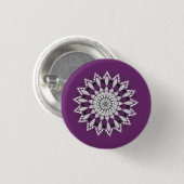 Badge Rond 2,50 Cm Oreiller à lancer Mandala Flower Design (Devant & derrière)