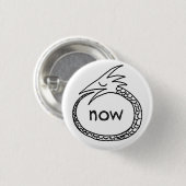 Badge Rond 2,50 Cm orouboros maintenant, yo (Devant & derrière)