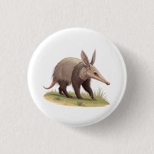 Badge Rond 2,50 Cm Oryctérope (Devant)