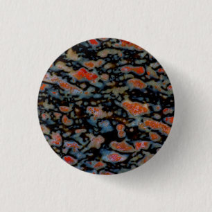 Badge Rond 2,50 Cm Os de dinosaure pétrifié coloré