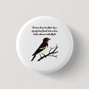 Badge Rond 2,50 Cm Où la Solace fleurit sur les branches de la casern
